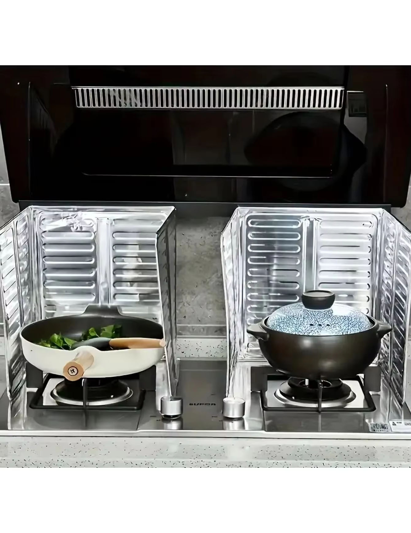 Commercial Kitchen Gas Stove - 3 pièces de pare-huile de cuisine,