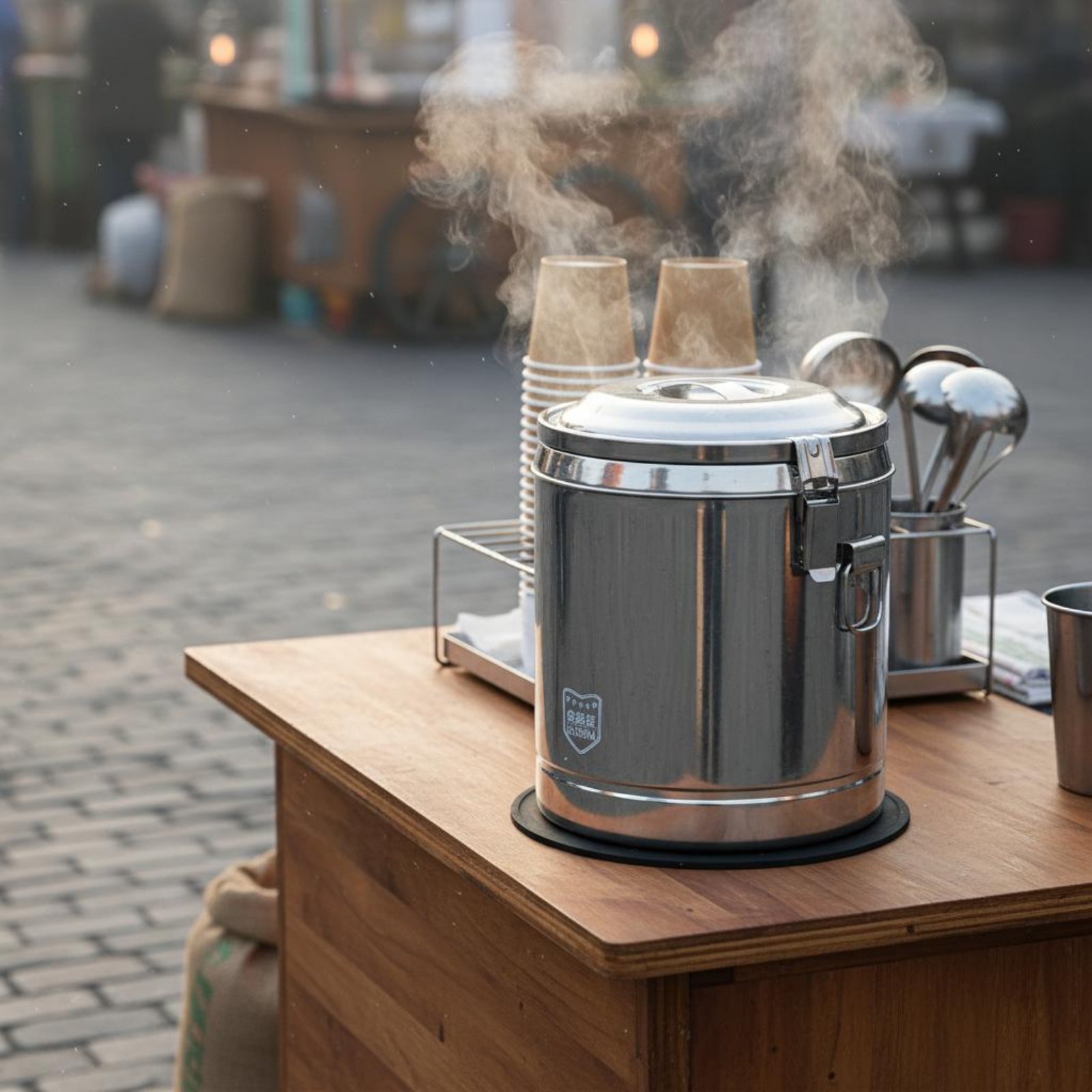 Cold Drink Dispenser - Baril isotherme en acier inoxydable, conception
