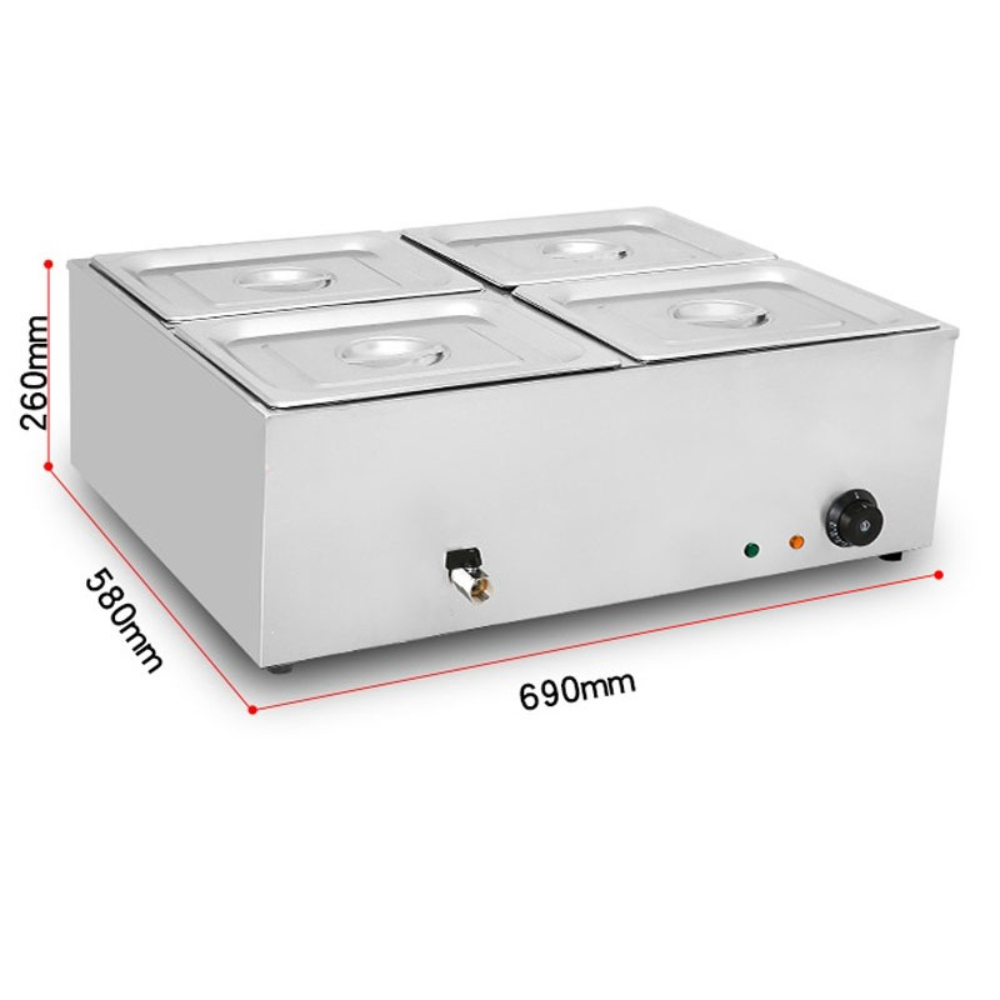 Commercial Kitchen Equipment Brands - Chauffe-plats électrique professionnel 4 plateaux pour