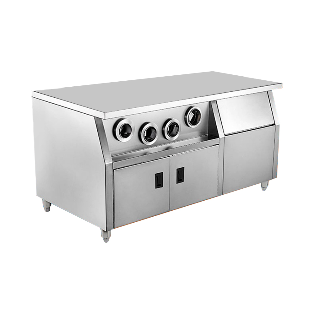Commercial Kitchen Island On Wheels - Distributeur de tasses d'îlot de centre