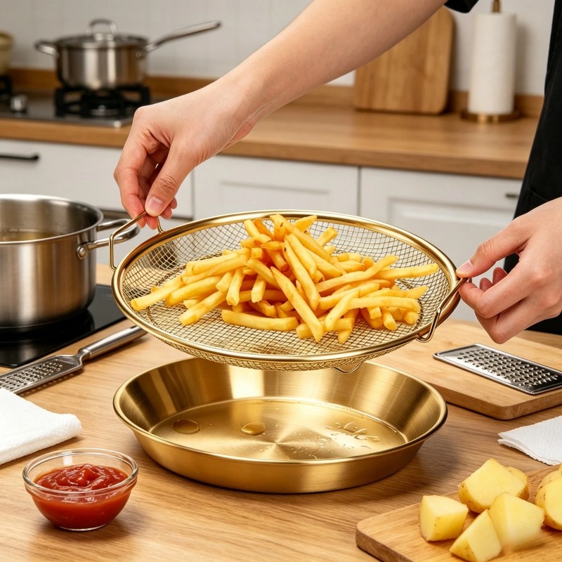 Grille de friteuse robuste dor - Commercial Kitchen Pots And Pans avis et prix